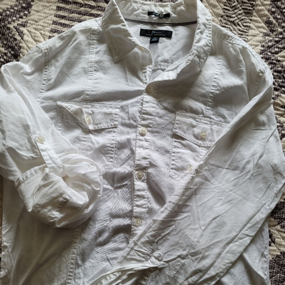 Marc Anthony LS button up shirt, casual, M